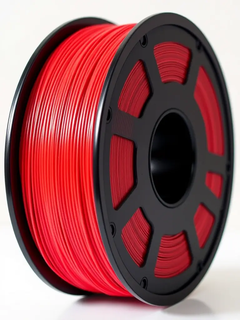 A close-up shot of a spool of premium PLA filament, showcasing its smooth texture and vibrant color, highlighting the high-quality material used by SA 3D.