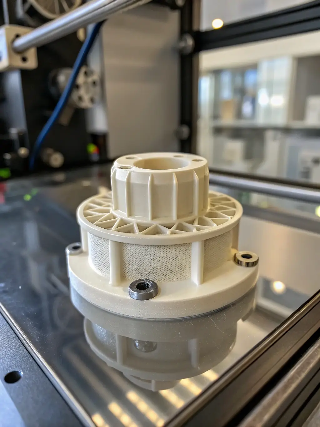 A detailed image of a 3D printed object made with premium ABS filament, demonstrating its strength, precision, and smooth finish, emphasizing the reliability offered by SA 3D.